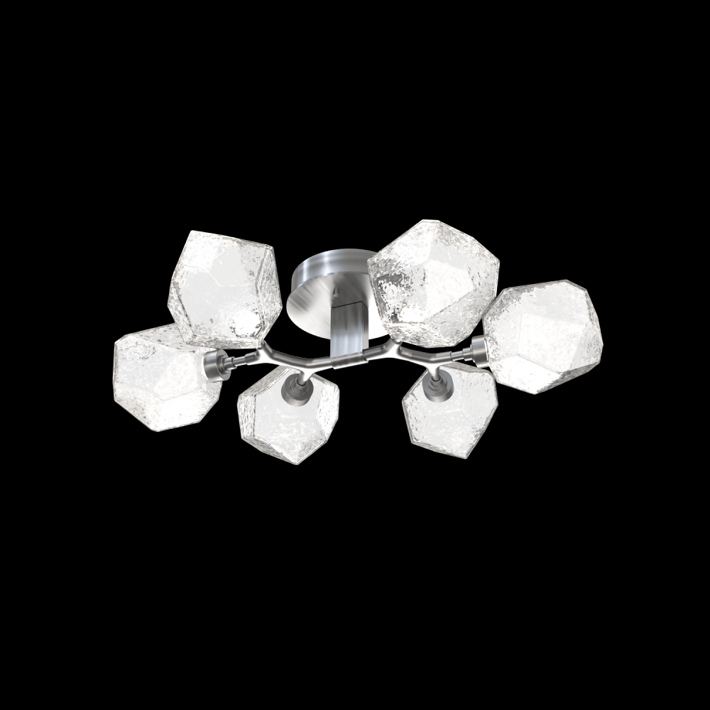 Gem 6-Light Flush Mount-Satin Nickel