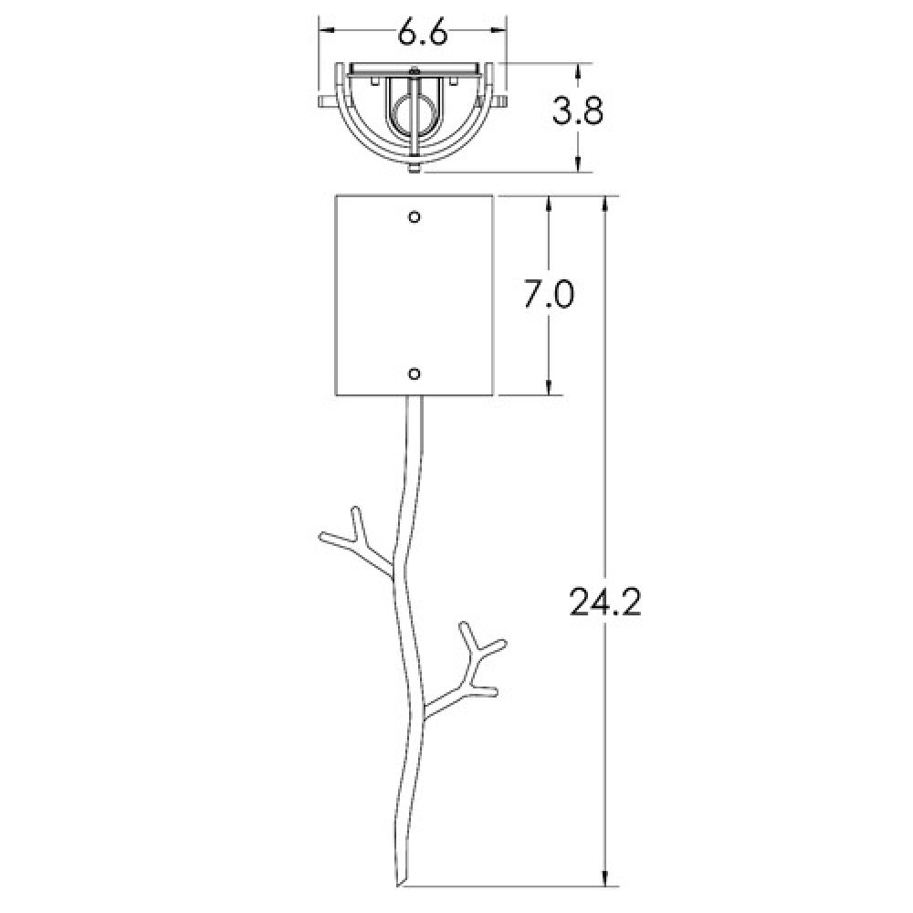 Ironwood Twig Cover Sconce-0A 6&#34;