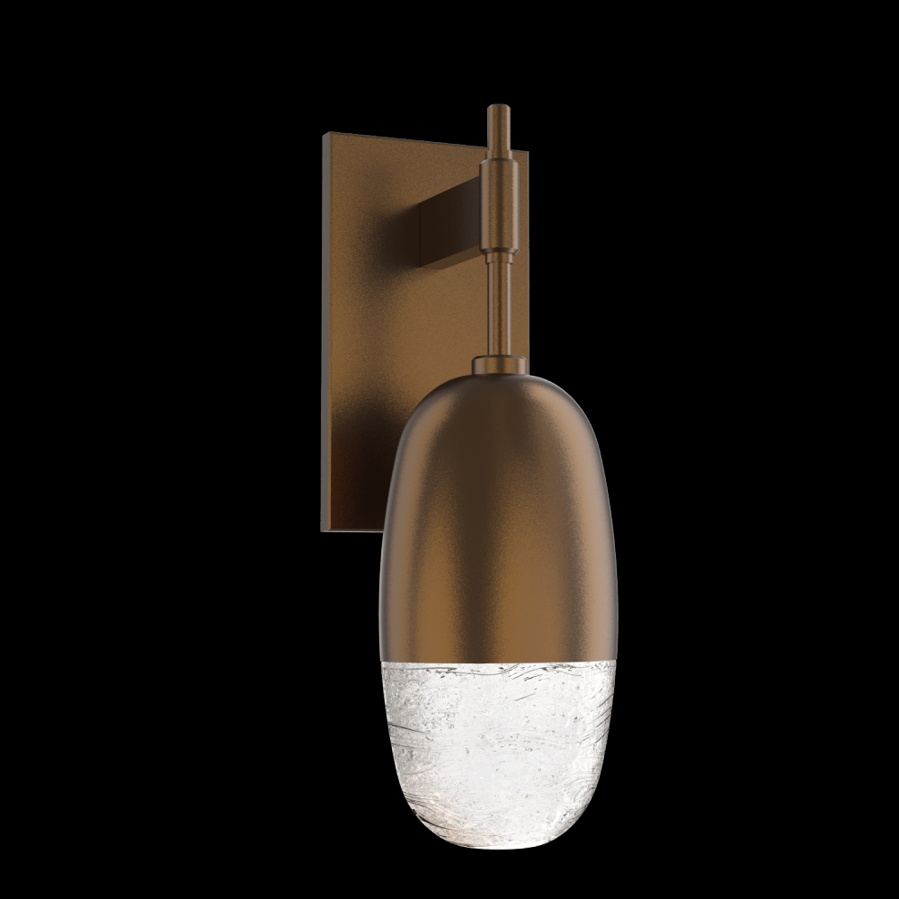 Pebble Sconce-Flat Bronze-Pebble Clear