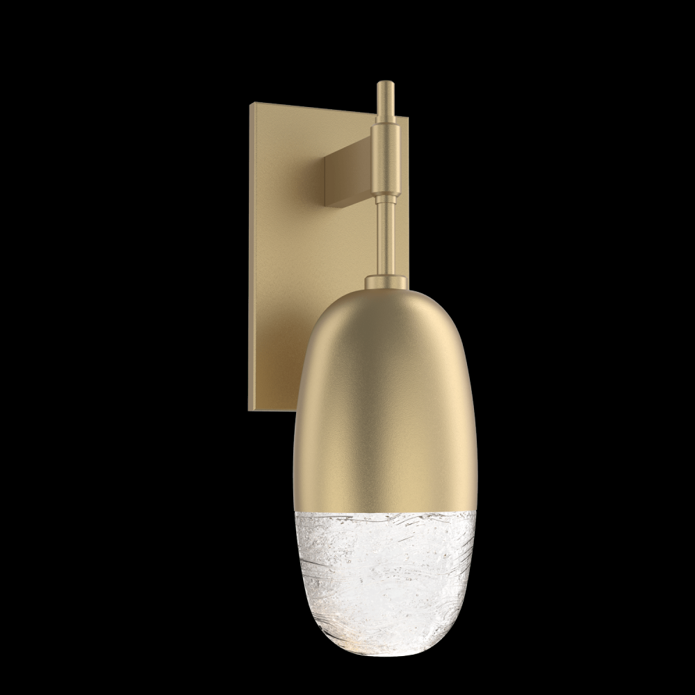 Pebble Sconce-Gilded Brass-Pebble Clear
