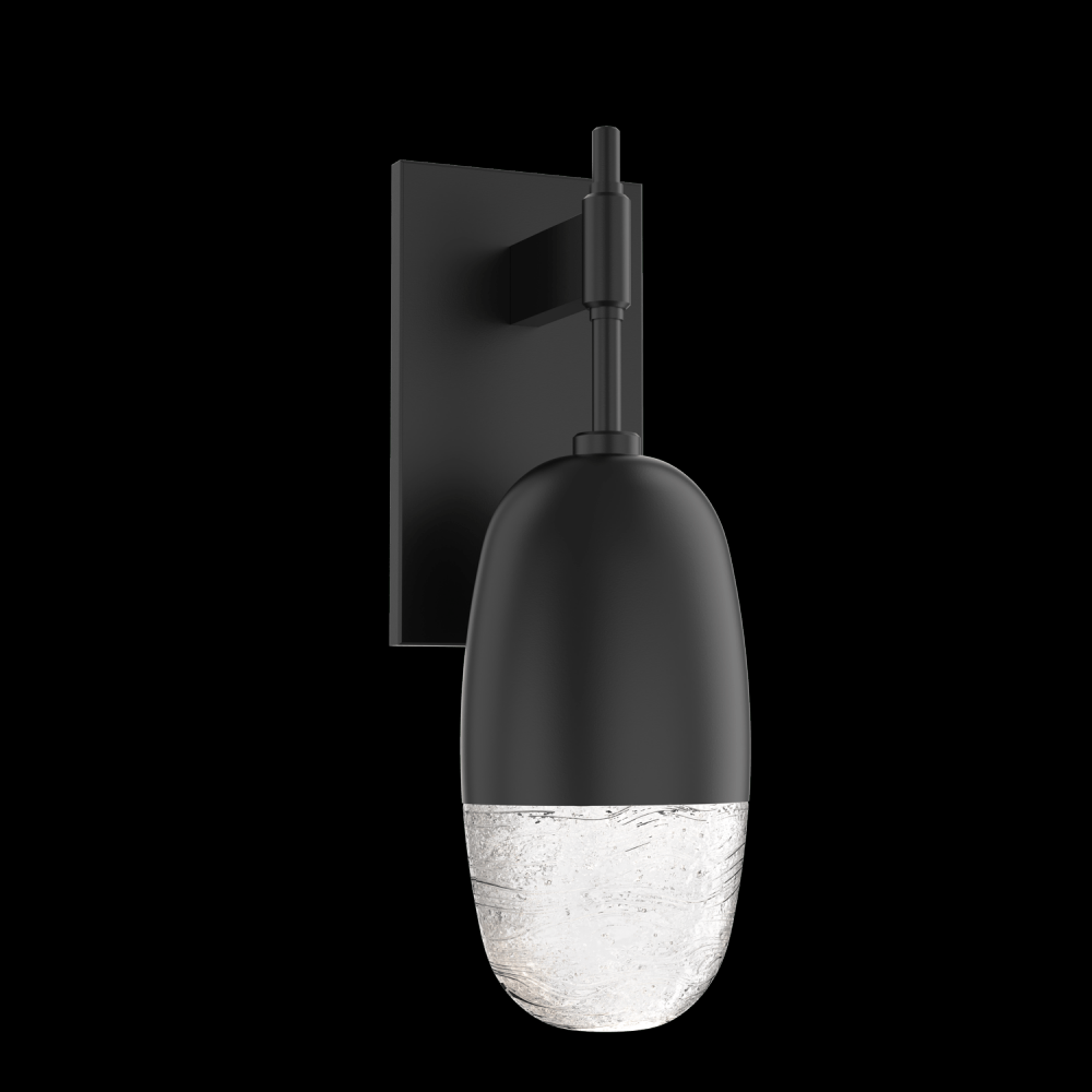 Pebble Sconce-Matte Black-Pebble Clear