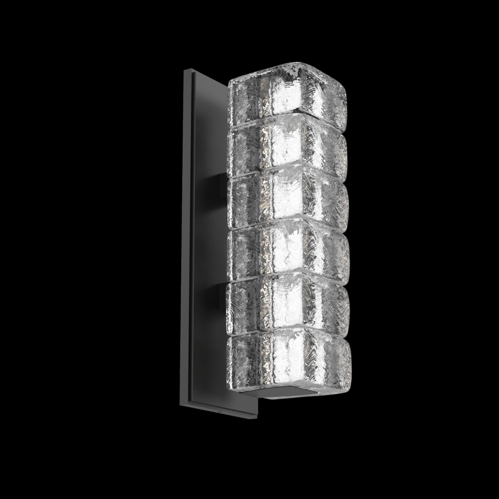 Asscher Sconce-Matte Black-Asscher Clear