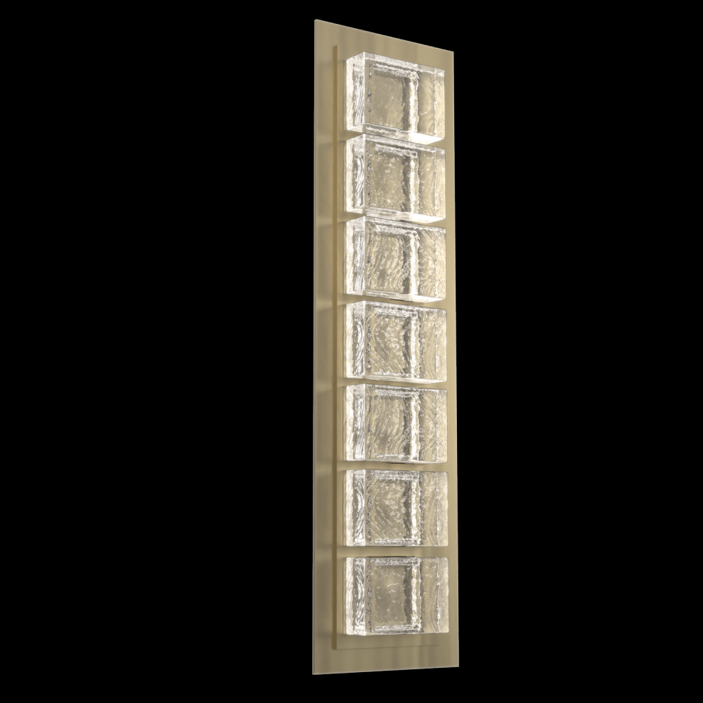 Tessera  Sconce (S)-Heritage Brass-Pavé Cast Glass