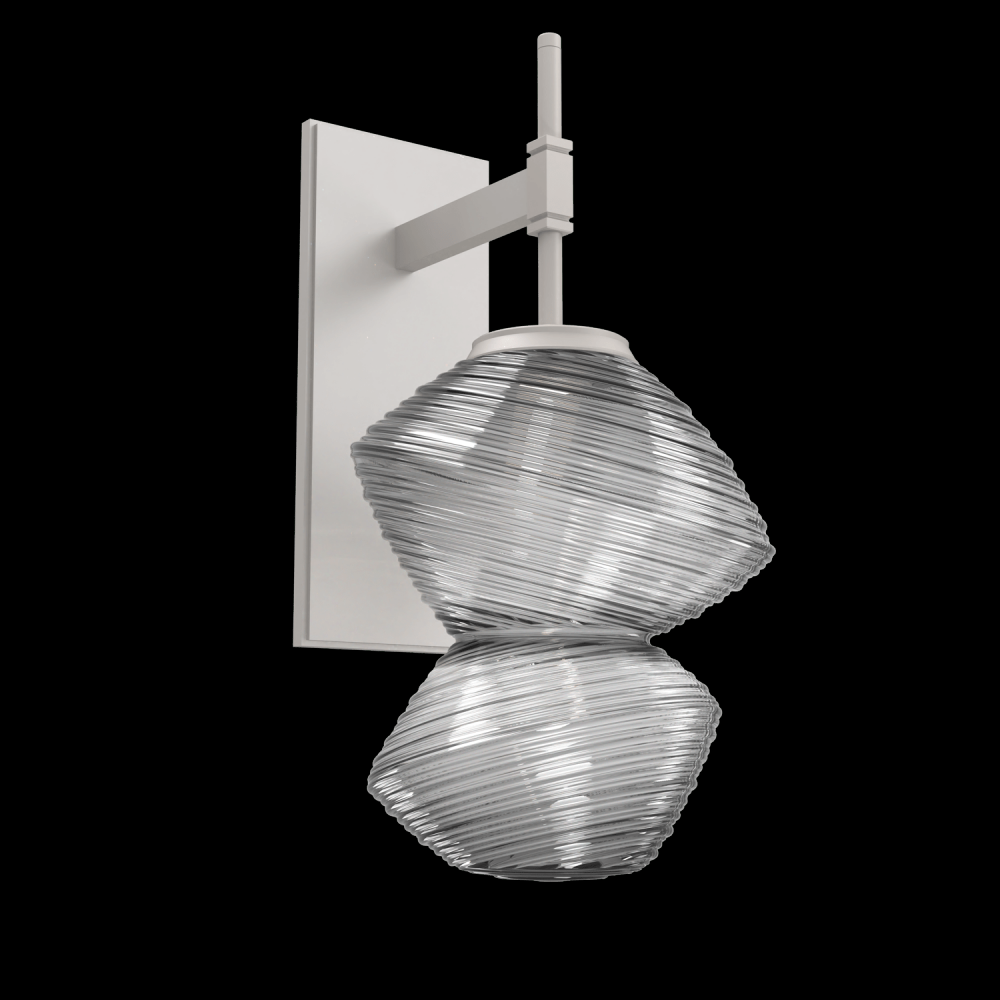 Mesa Sconce-Beige Silver-Smoke Blown Glass