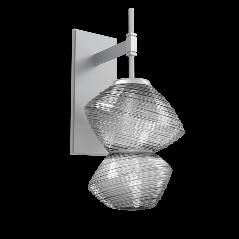 Mesa Sconce-Classic Silver-Smoke Blown Glass