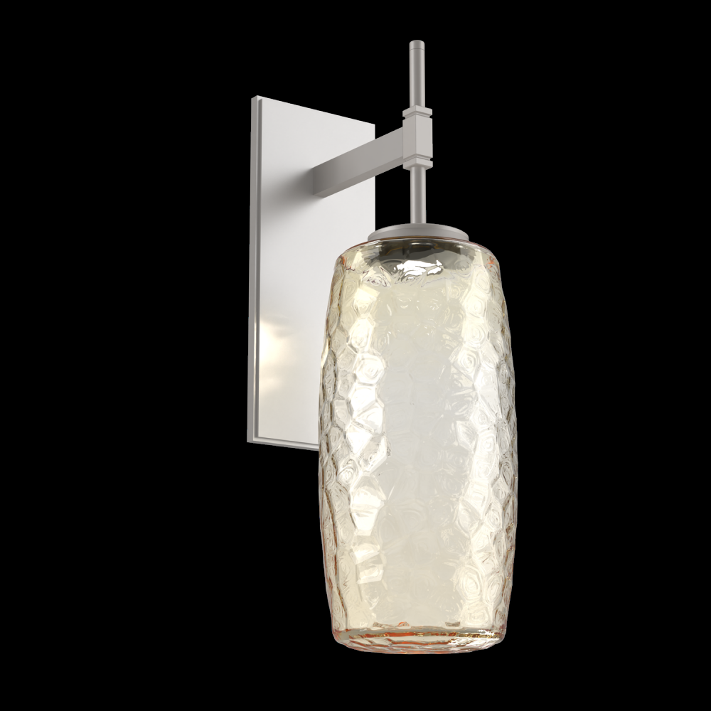 Vessel Tempo Sconce (Large)-Beige Silver-Amber Blown Glass-LED 2700K