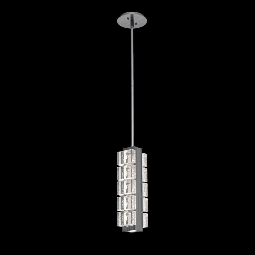 Tessera Pendant-Gunmetal-Pavé Cast Glass