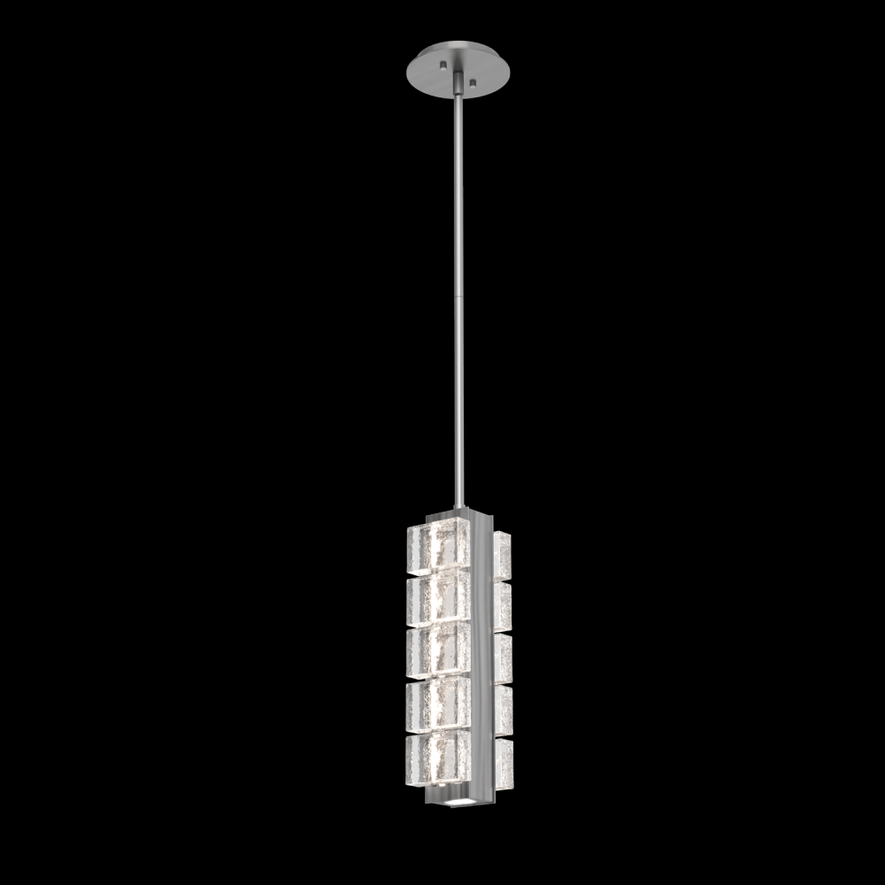 Tessera Pendant-Satin Nickel-Pavé Cast Glass