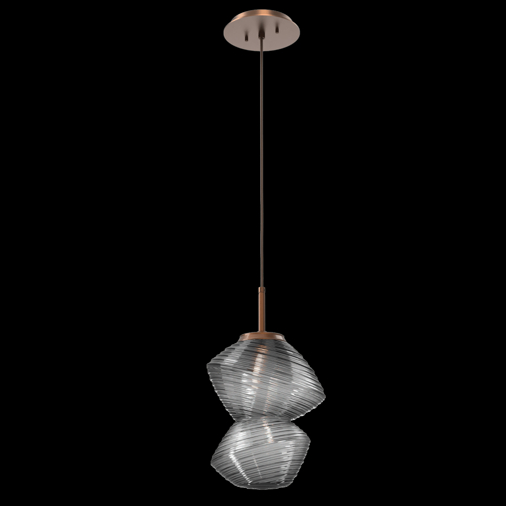 Mesa Pendant-Burnished Bronze-Smoke Blown Glass