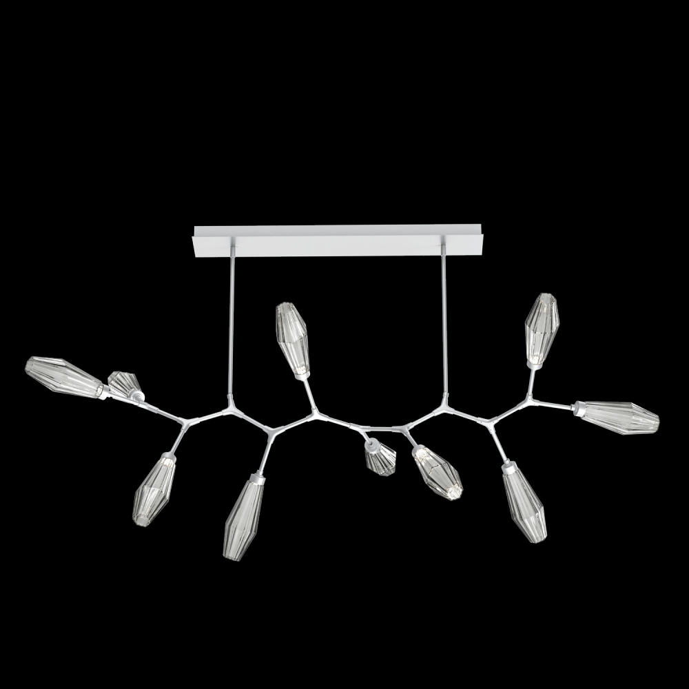 Aalto 10pc Branch-Classic Silver-Optic Rib Blown Glass