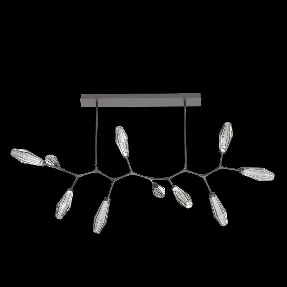 Aalto 10pc Branch-Graphite-Optic Rib Blown Glass