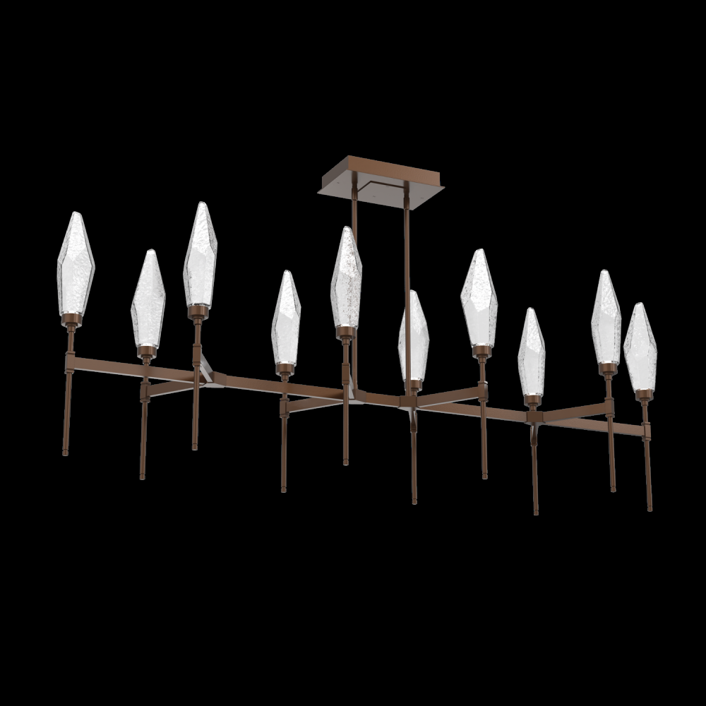 Rock Crystal Linear Suspension-67-Burnished Bronze