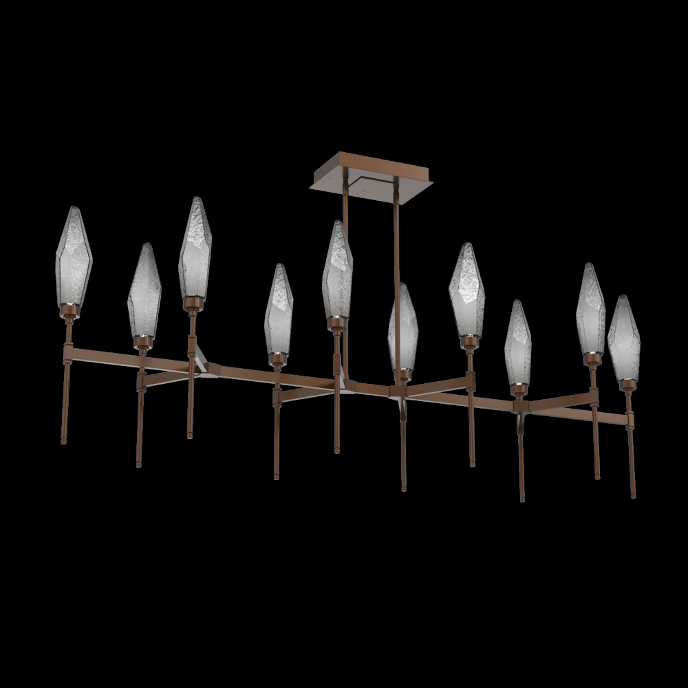 Rock Crystal Linear Suspension-67-Burnished Bronze