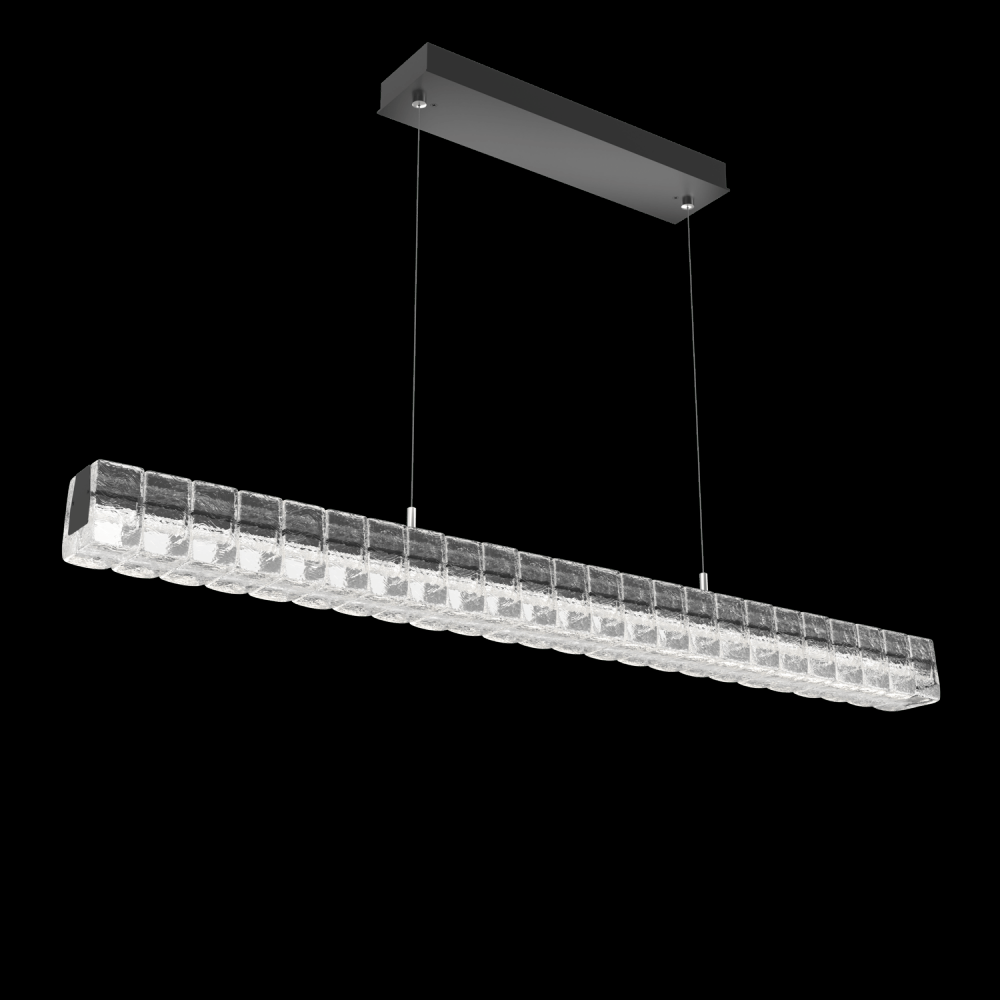 Asscher Linear Suspension 48&#34;-Matte Black-Asscher Clear