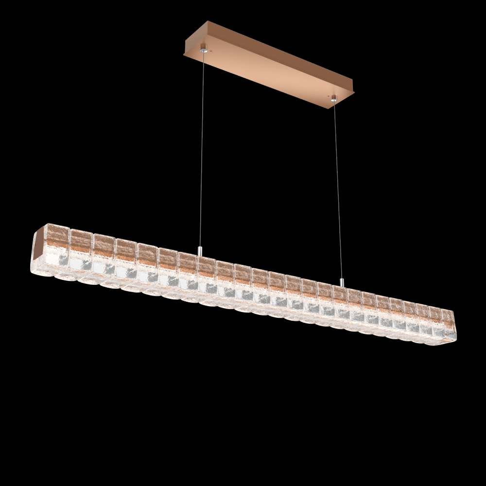 Asscher Linear Suspension 48&#34;-Novel Brass-Asscher Clear