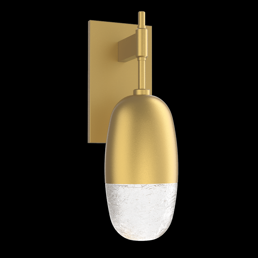 Pebble Sconce-Gilded Brass-Pebble Clear