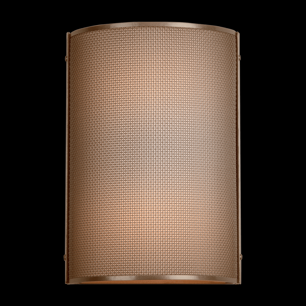 Uptown Mesh w/Glass Cover Sconce