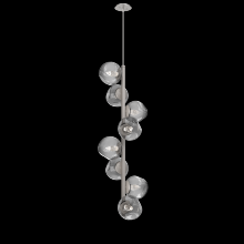Hammerton CHB0086-T8-BS-GS-001-L1 - Luna 8pc Twisted Vine-Beige Silver-Geo Inner - Smoke Outer-Threaded Rod Suspension-LED 2700K