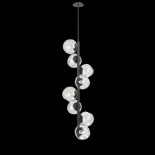 Hammerton CHB0086-T8-GP-GC-001-L3 - Luna 8pc Twisted Vine-Graphite-Geo Inner - Clear Outer-Threaded Rod Suspension-LED 3000K