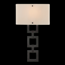 Hammerton CSB0033-0B-BS-BG-E2 - Carlyle Square Link Cover Sconce