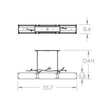 Hammerton PLB0032-0C-BS-BG-001-E2 - Ironwood Linear - 55-Inch