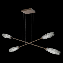 Hammerton PLB0049-M2-FB-S-CA1-L3 - Aalto Double Moda-Flat Bronze-Smoke Blown Glass-Stainless Cable-LED 3000K