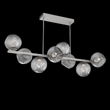 Hammerton PLB0086-T8-BS-GS-001-L3 - Luna 8pc Twisted Branch-Beige Silver-Geo Inner - Smoke Outer-Threaded Rod Suspension-LED 3000K