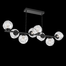 Hammerton PLB0086-T8-MB-GC-001-L1 - Luna 8pc Twisted Branch-Matte Black-Geo Inner - Clear Outer-Threaded Rod Suspension-LED 2700K