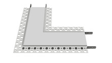 LED INSPIRATIONS CH1-COR-M20-9001 - 90-Degree Flat Corner Channel for Inspire Mud-In 2" Channel