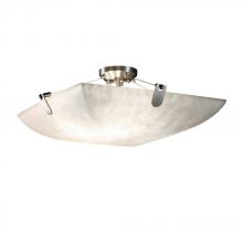 Justice Design Group CLD-9612-35-NCKL-LED-5000 - 24" Semi-Flush Bowl w/ U-Clips