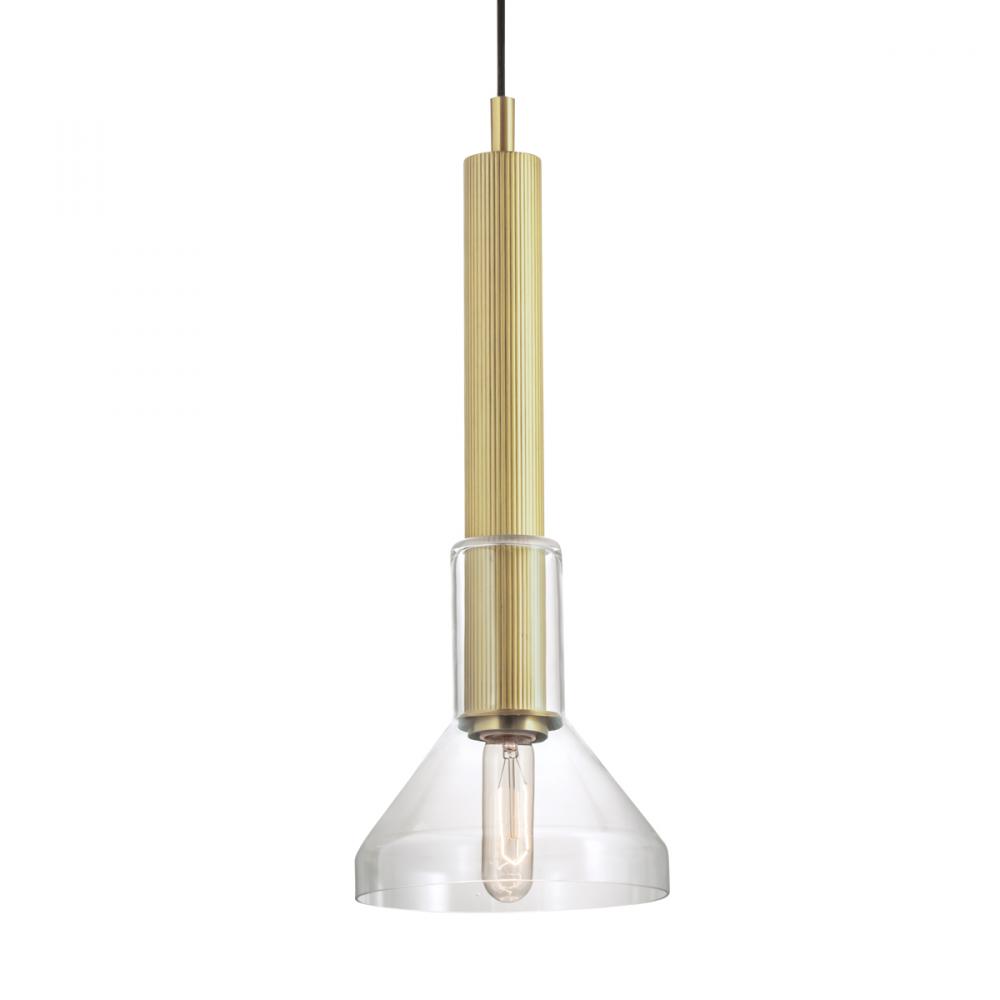 Funnel Pendant Light - Satin Brass