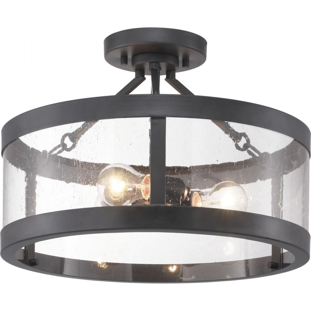 Gresham Collection Three-Light Semi-Flush Convertible