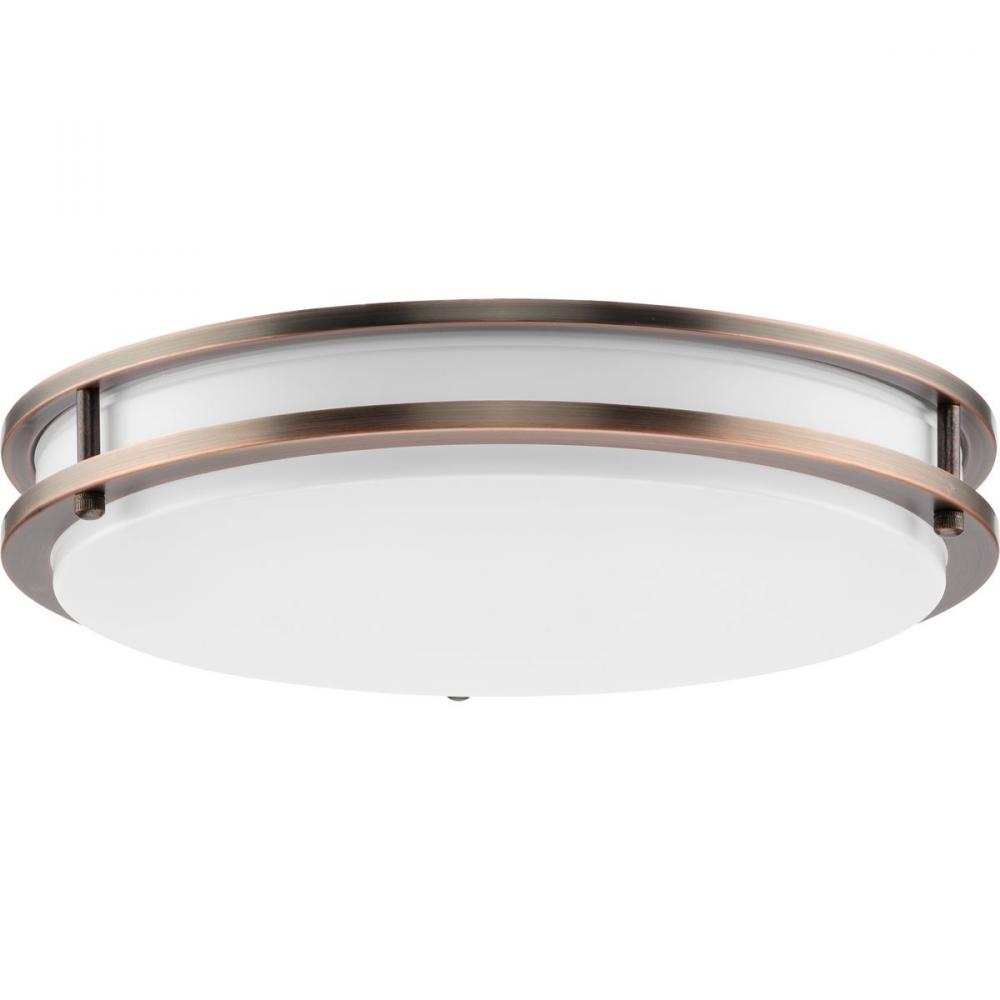 Abide Collection 5-CCT Integrated LED Urban Bronze Contemporary 14&#34; Medium Flush Mount Light