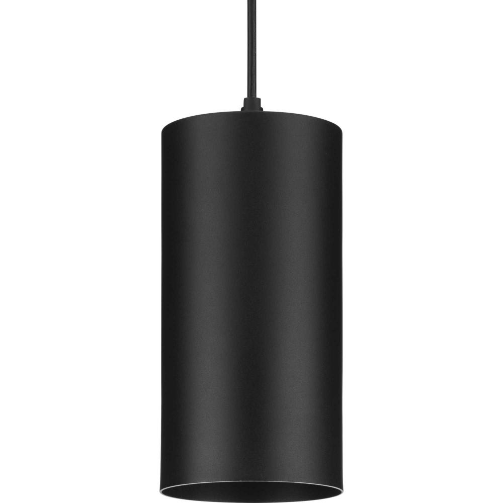 6&#34; Black Outdoor LED Aluminum Cylinder Cord-Mount Hanging Light