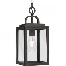 Progress P550064-020 - Grandbury Collection One-Light Transitional Antique Bronze Clear Glass Outdoor Hanging Light with DU