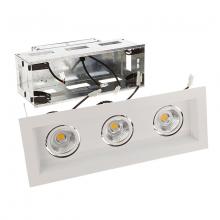 WAC US MT-3LD311R-F930-WT - Mini Multiple LED Three Light Remodel Housing with Trim and Light Engine