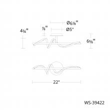 WAC US WS-39422-27-BK - Corksrew Bath & Wall Sconce