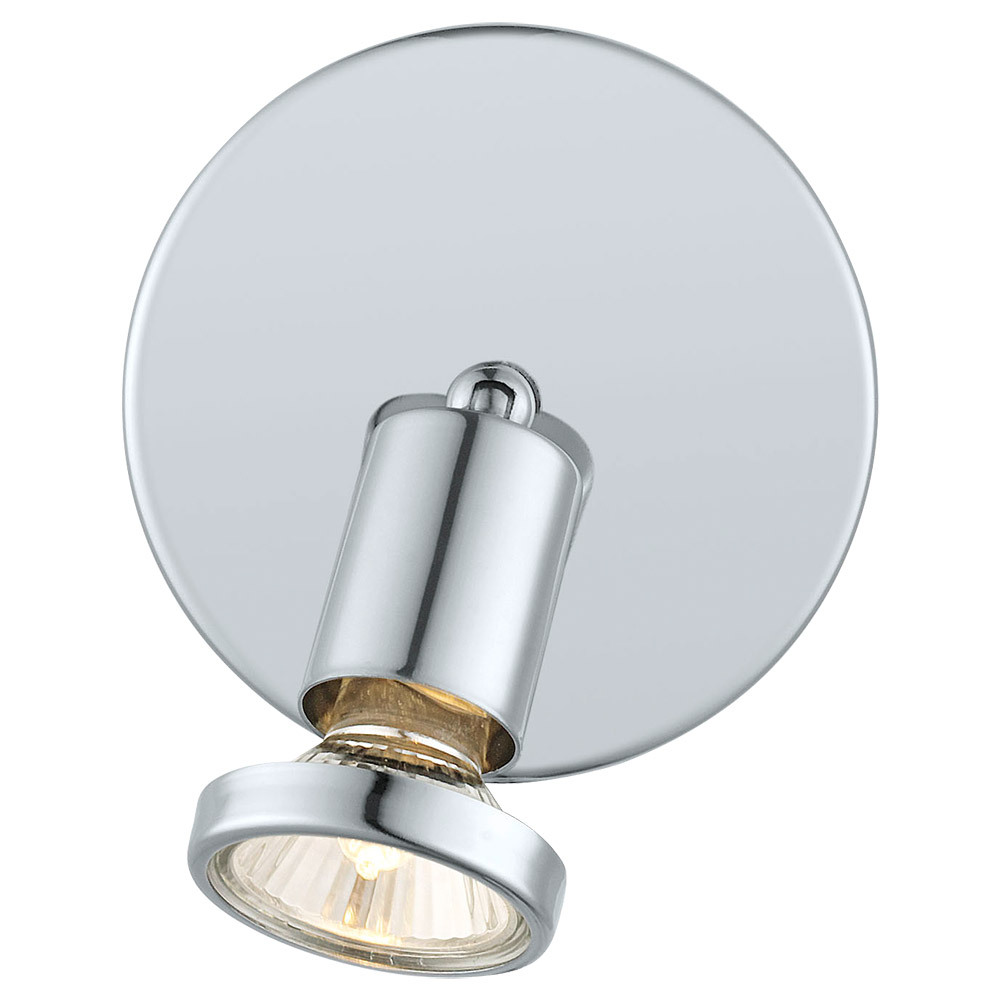 1 LT Wall Track Light w/ Chrome Finish & Adjustable Lamp Head