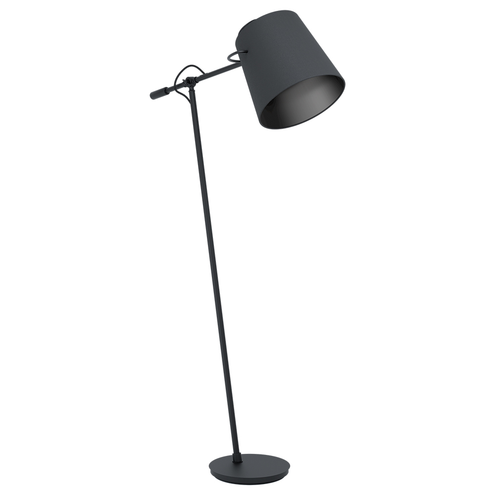 Granadillos - Floor Lamp Black Finish Black Fabric Shade 1-40W