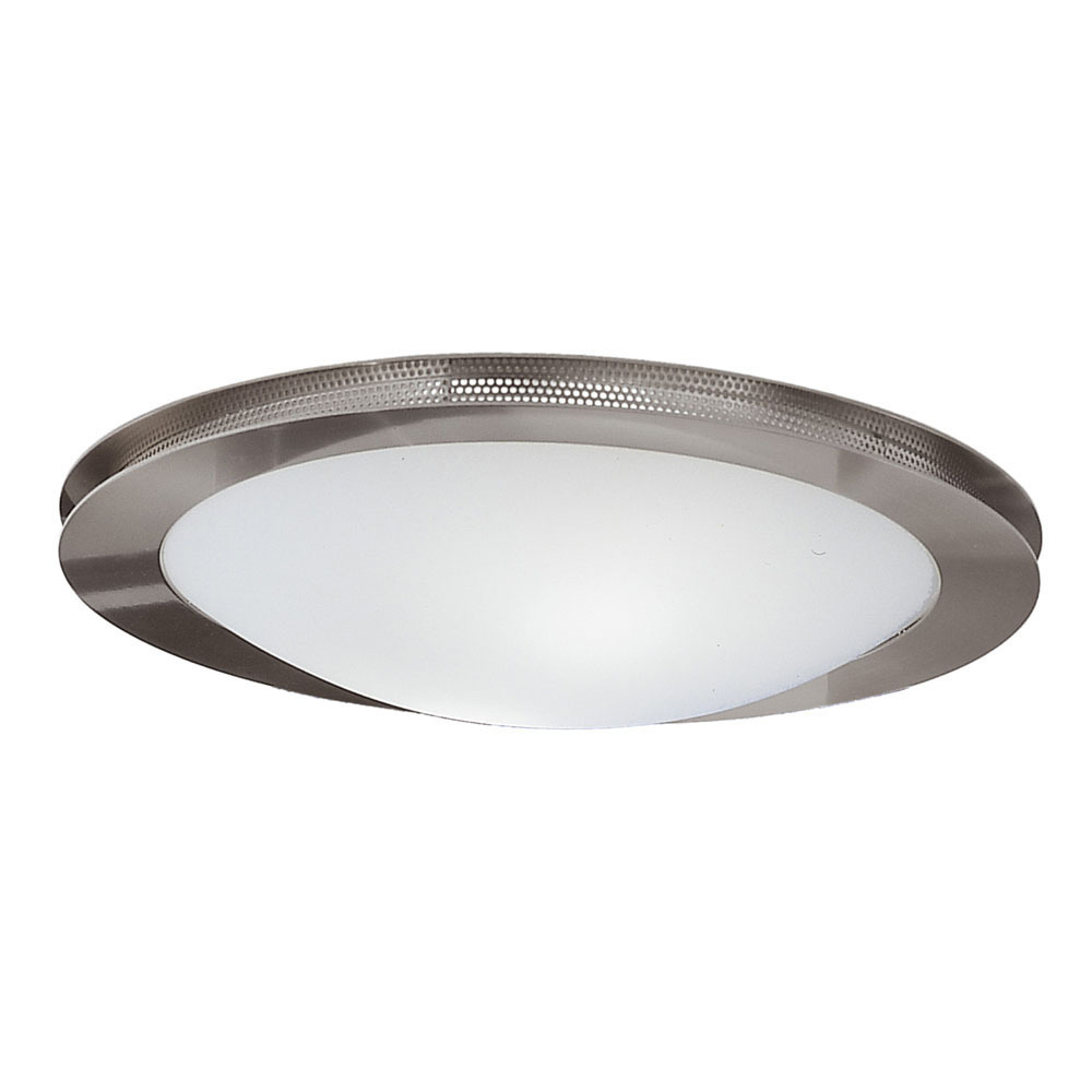 2x60W Ceiling Light w/ Matte Nickel Finish & Satin Glass