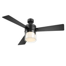 Eglo 203217A - 3 Blade Ceiling Fan w/ Matte Black  Finish, Matte Black Blades & Integrated LED Light