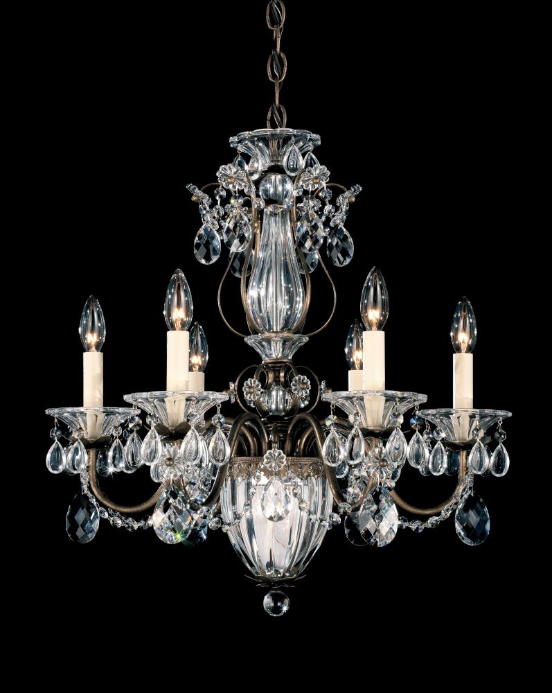 Bagatelle 7 Light 120V Chandelier in Antique Silver with Clear Crystals from Swarovski