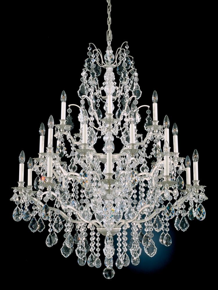 Bordeaux 25 Light 120V Chandelier in French Gold with Clear Heritage Handcut Crystal