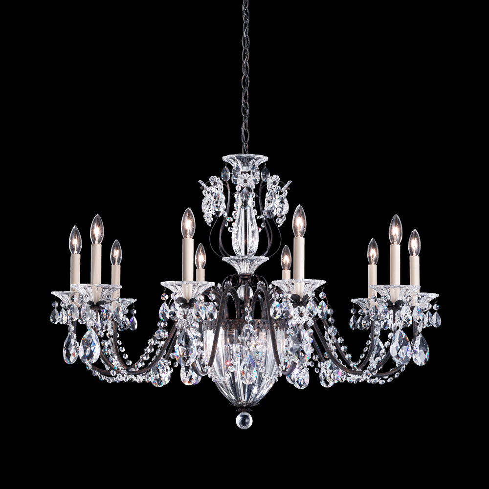 Bagatelle 13 Light 110V Chandelier in Aurelia with Clear Crystals from Swarovski