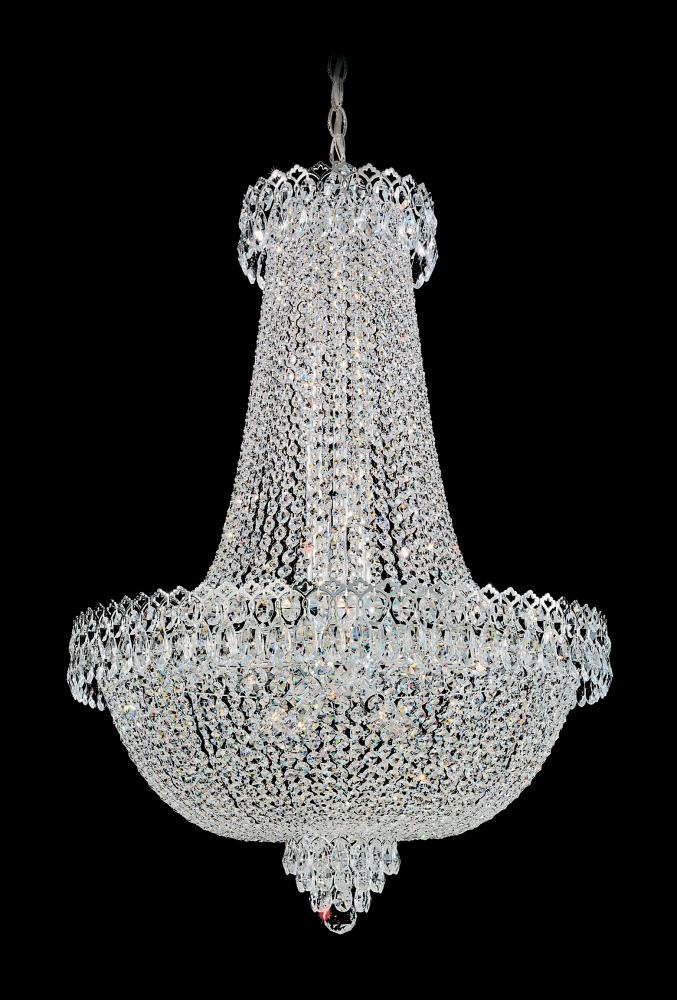 Camelot 22 Light 120V Pendant in Polished Silver with Optic Crystal