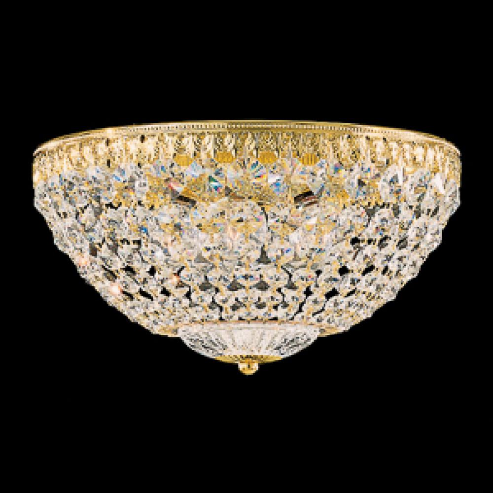 Petit Crystal 5 Light 110V Close to Ceiling in Silver with Clear Crystals From Swarovski®