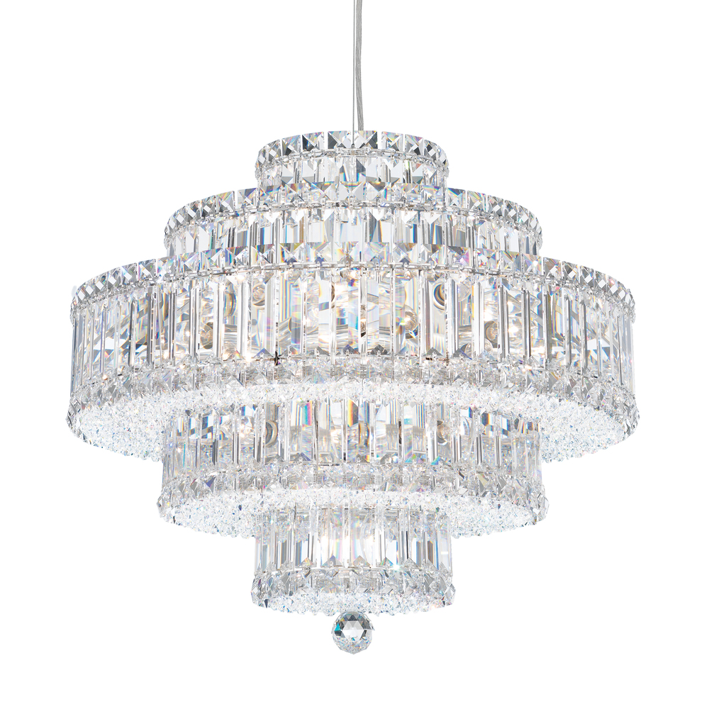 Plaza 22 Light 120V Pendant in Polished Stainless Steel with Clear Radiance Crystal