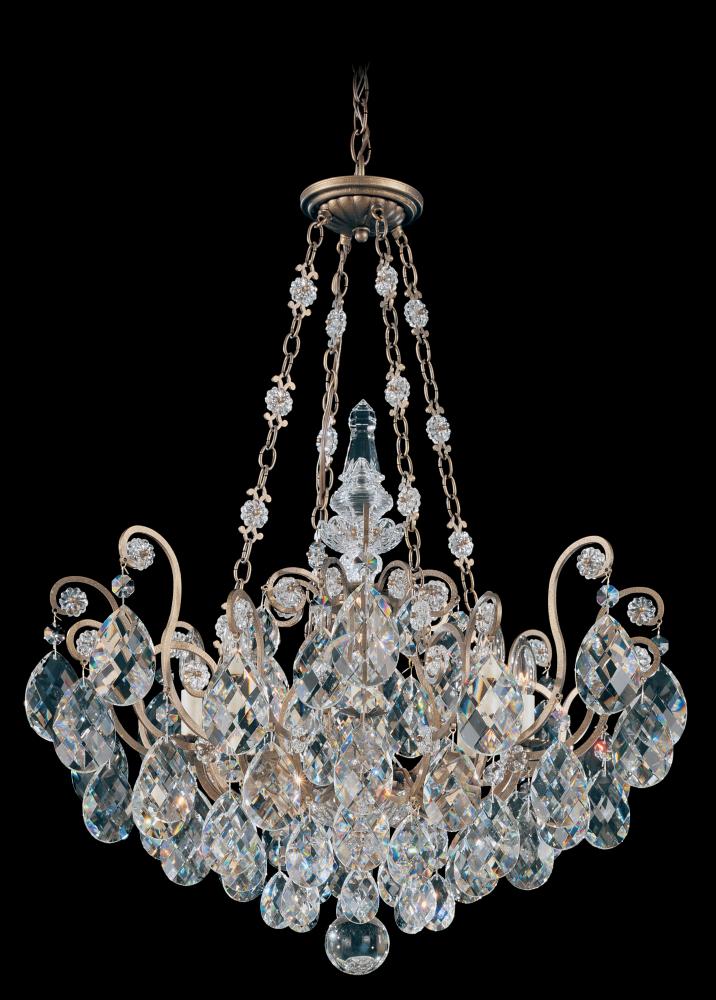 Renaissance 8 Light 120V Pendant in French Gold with Clear Crystals from Swarovski