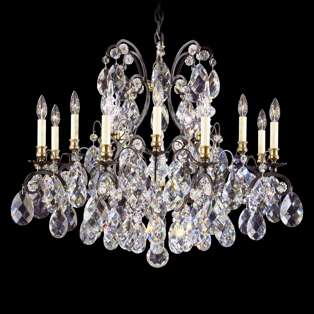 Renaissance 13 Light 120V Chandelier in French Gold with Clear Crystals from Swarovski