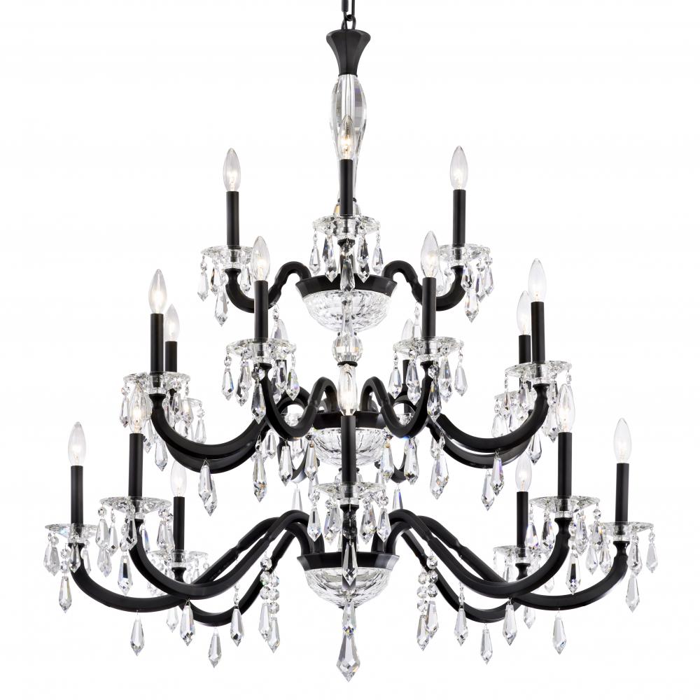 Napoli 20 Light 120V Chandelier in Heirloom Bronze with Clear Radiance Crystal